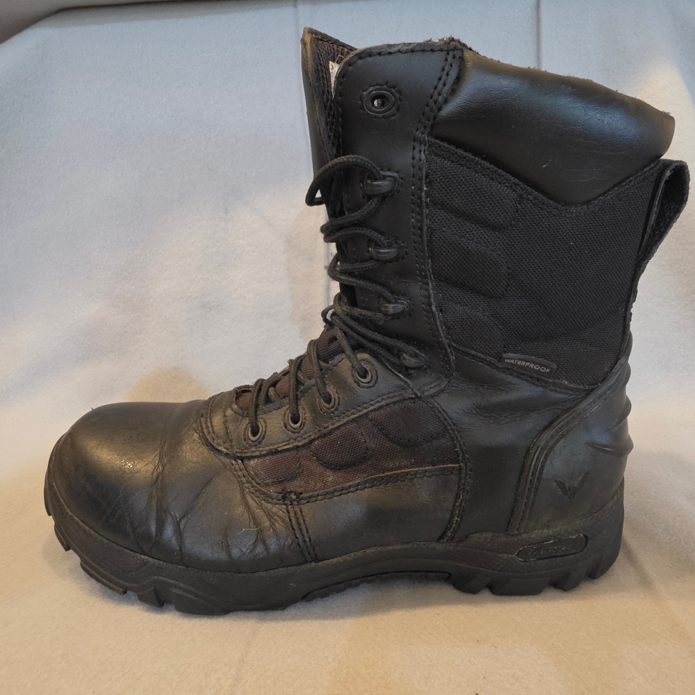 Thorogood Tactical Boots Mens 10 Black Good Side Zip Waterproof Duty Work Lug - Picture 3 of 13